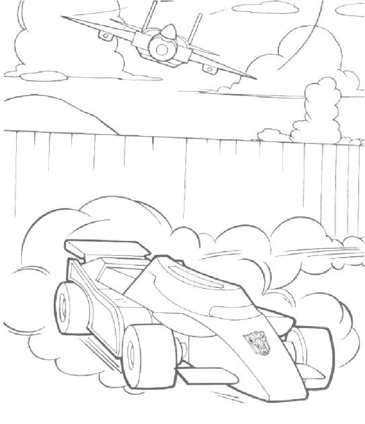 coloriage transformers en action